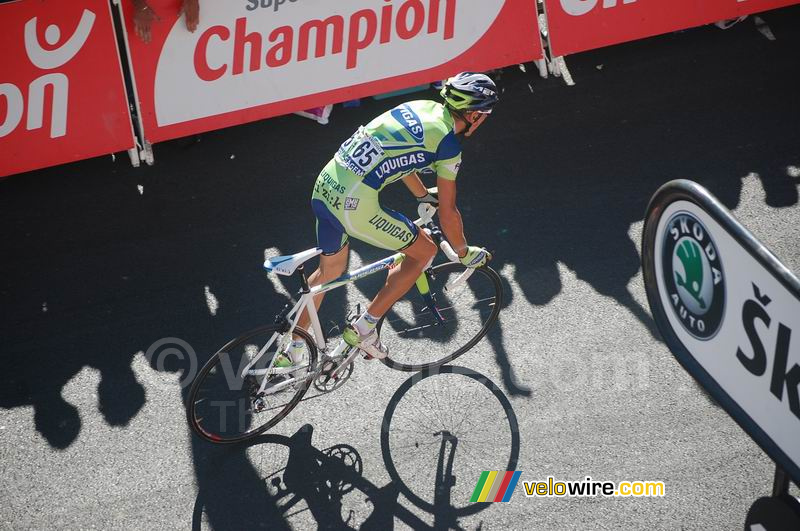 Roman Kreuziger (Liquigas) on Alpe d'Huez