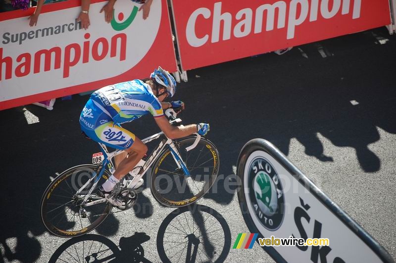 Tadej Valjavec (AG2R La Mondiale) à l'Alpe d'Huez (2)