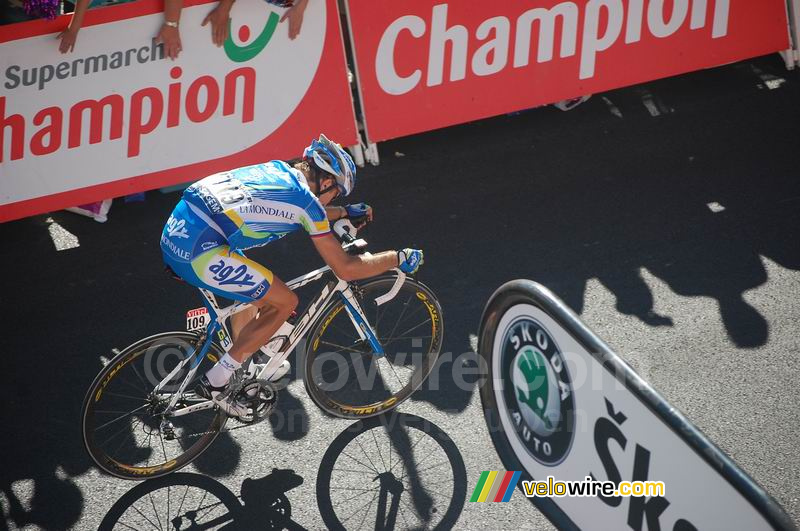 Tadej Valjavec (AG2R La Mondiale) op Alpe d'Huez (2)