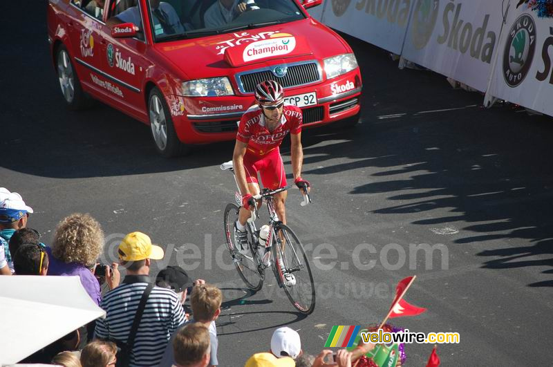 David Moncoutié (Cofidis) op Alpe d'Huez