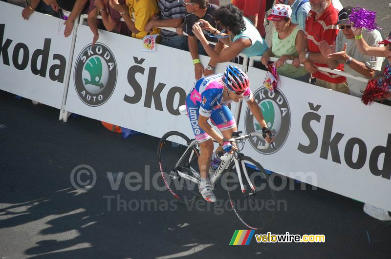 Damiano Cunego (Lampre) à l'Alpe d'Huez