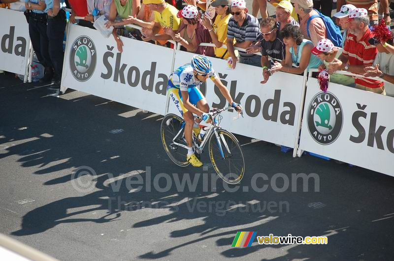 Cyril Dessel (AG2R La Mondiale) à l'Alpe d'Huez