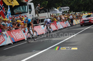 Marcus Burghardt (Team Columbia) & Carlos Barredo (QuickStep) à l'arrivée à Saint Etienne (2) (371x)