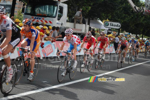 Bram Tankink (Rabobank), Bernard Kohl (Gerolsteiner), Maxime Monfort & Amaël Moinard (Cofidis) à Saint Etienne (348x)