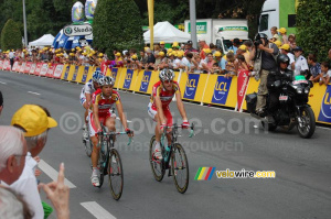 Gianpaolo Cheula, John-Lee Augustyn (Barloworld) & Yoann Le Boulanger (Française des Jeux) à l'arrivée à Montluçon (593x)