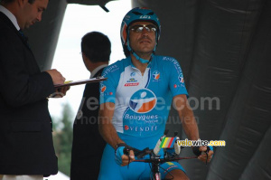 Laurent Lefevre (Bouygues Telecom) au départ de son contre la montre à Cérilly (864x)