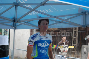 Martin Elmiger (AG2R La Mondiale) s'échauffe à Cérilly (516x)