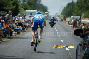 Martin Elmiger (AG2R La Mondiale) pendant son contre la montre Cérilly > Saint-Amand-Montrond (2) (598x)