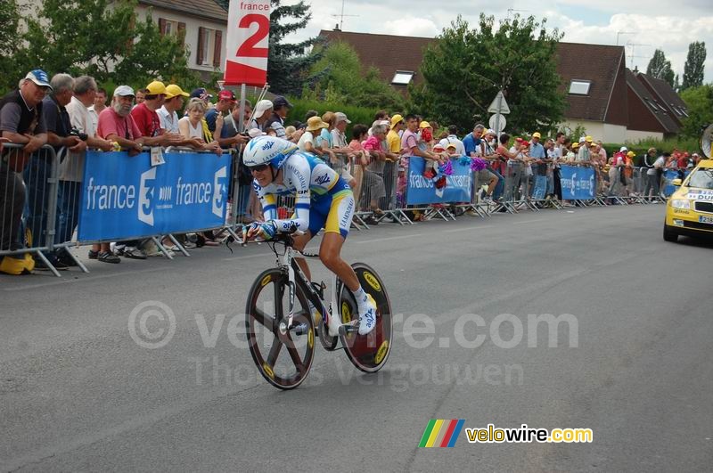 Hubert Dupont (AG2R La Mondiale) at the finish in Saint-Amand-Montrond