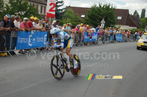 Hubert Dupont (AG2R La Mondiale) à l'arrivée à Saint-Amand-Montrond (558x)