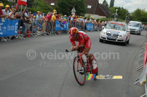 Leonardo Duque (Cofidis) à l'arrivée à Saint-Amand-Montrond (548x)