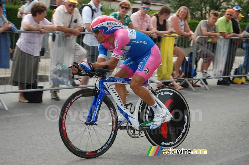 Paolo Tiralongo (Lampre) at the finish in Saint-Amand-Montrond