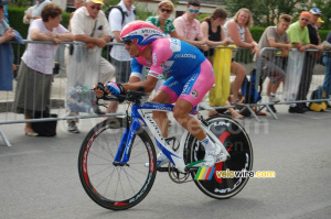 Paolo Tiralongo (Lampre) à l'arrivée à Saint-Amand-Montrond (1033x)