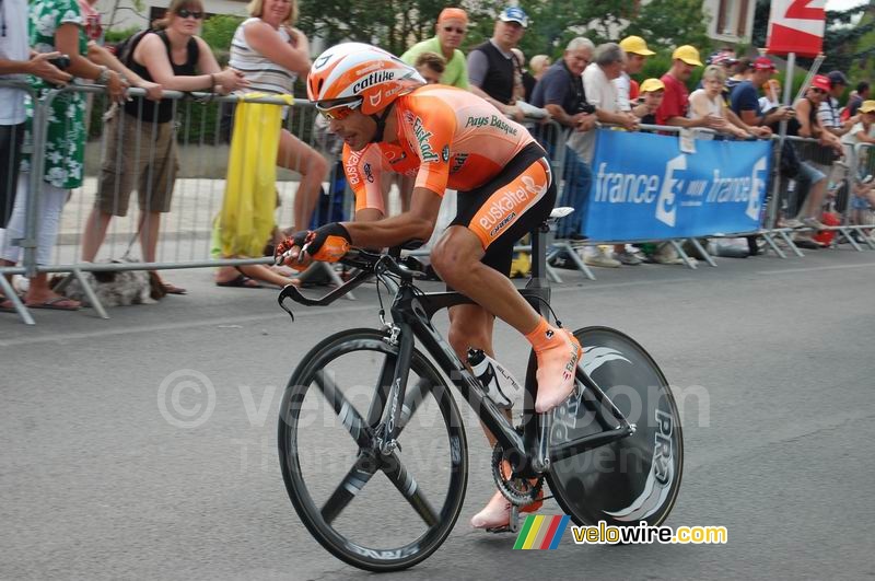 Egoi Martinez (Euskaltel Euskadi) à l'arrivée à Saint-Amand-Montrond