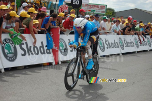 George Hincapie (Columbia) à l'arrivée à Saint-Amand-Montrond (692x)