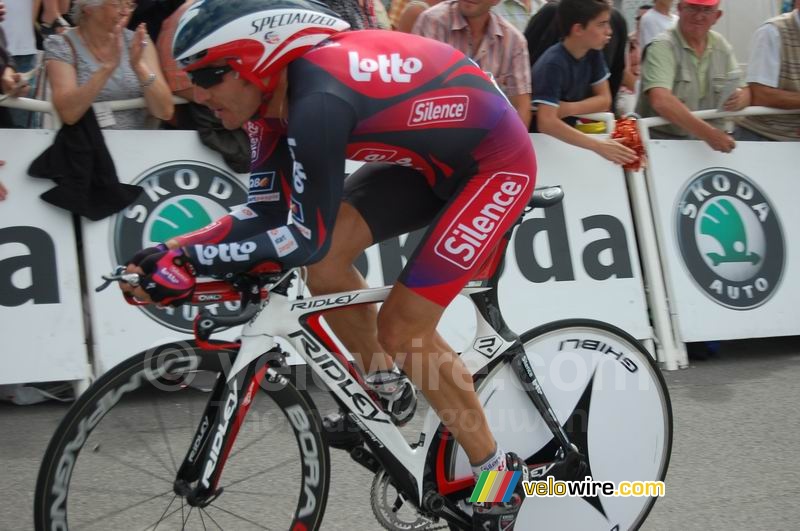 Yaroslav Popovych (Silence Lotto) at the finish in Saint-Amand-Montrond