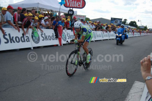 Vicenzo Nibali (Liquigas) à l'arrivée à Saint-Amand-Montrond (759x)