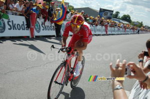 Amaël Moinard (Cofidis) à l'arrivée à Saint-Amand-Montrond (628x)