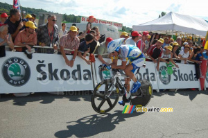 Vladimir Efimkin (AG2R La Mondiale) à l'arrivée à Saint-Amand-Montrond (739x)