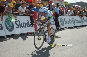 Tadej Valjavec (AG2R La Mondiale) à l'arrivée à Saint-Amand-Montrond (745x)