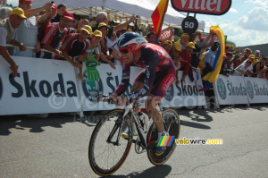 Cadel Evans (Silence Lotto) à l'arrivée à Saint-Amand-Montrond (804x)