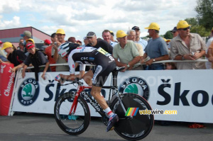 Frank Schleck (CSC Saxo Bank) à l'arrivée à Saint-Amand-Montrond (797x)