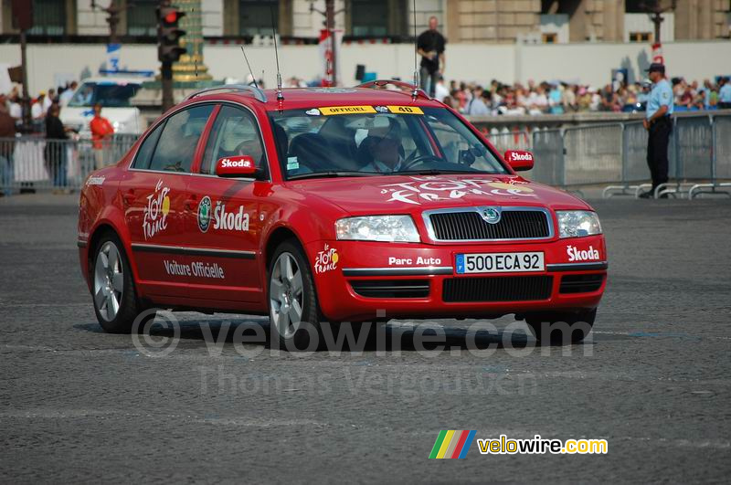 One of the Tour de France official cars