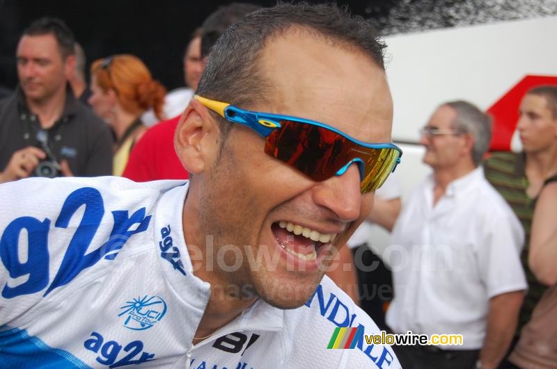 Cyril Dessel (AG2R La Mondiale) - gros plan et grand sourire !