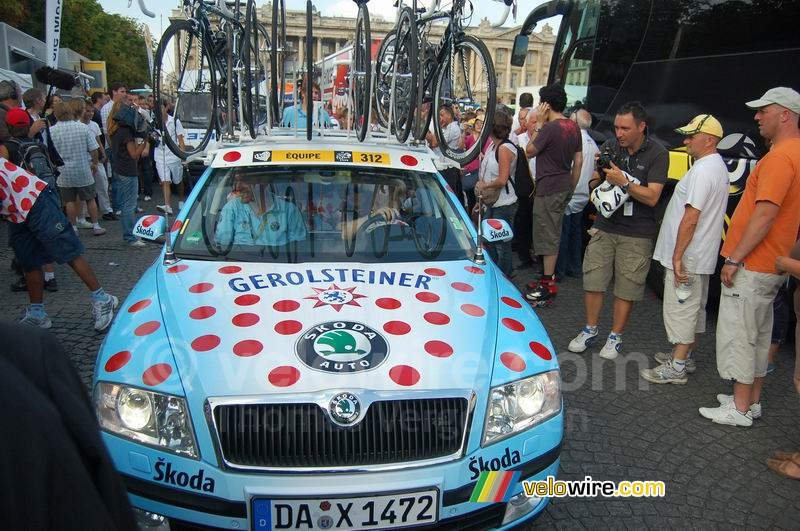 The Gerolsteiner polka dot car