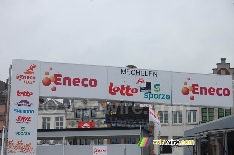 The finish line for the last stage of the Eneco Tour