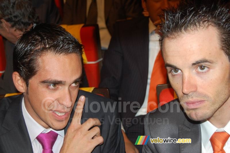 Alberto Contador (Astana) & Samuel Sanchez (Euskaltel Euskadi)