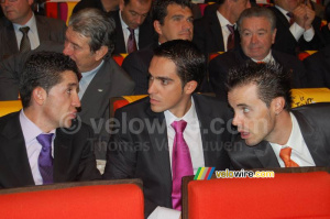 Three Spanish riders: Carlos Sastre (CSC Saxo Bank), Alberto Contador (Astana) & Samuel Sanchez (Euskaltel Euskadi) (1443x)