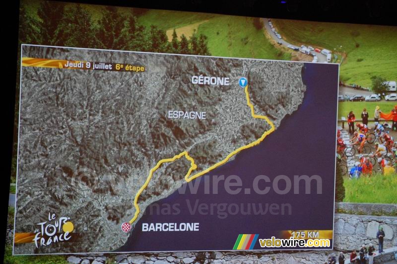 Parcours 6de etappe: Girona > Barcelona (donderdag 9 juli, 175 km)