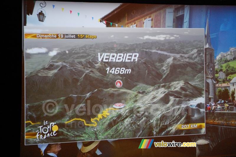 Mountain top arrival in Verbier