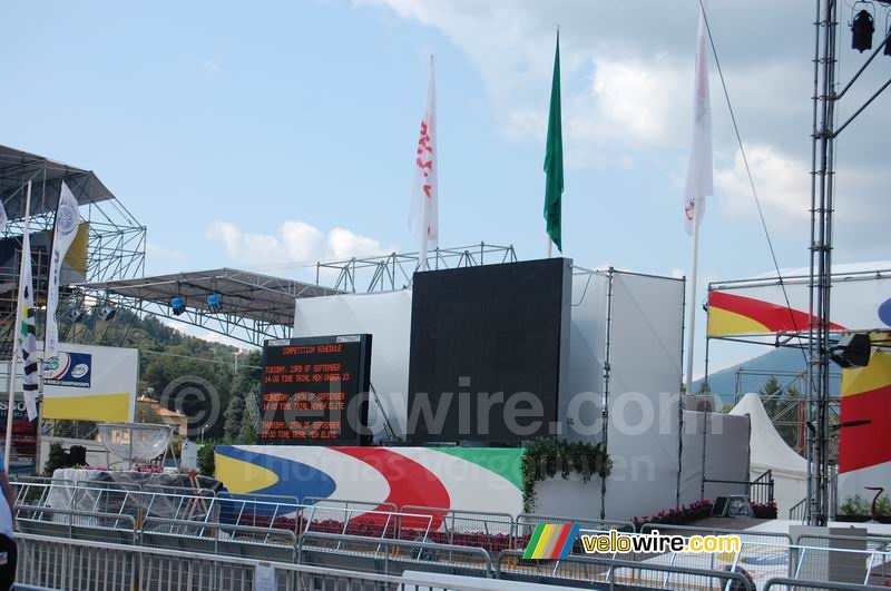 Flags in the Mapei Cycling Stadium