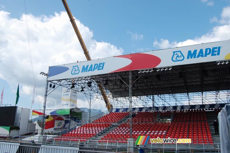 Signature platform and grandstand in the Mapei Cycling Stadium