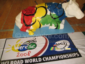 Une vache aux couleurs des Championnats du Monde (315x)