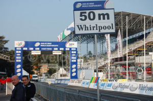 La ligne d'arrivée des Championnats du Monde au Mapei Cycling Stadium (420x)
