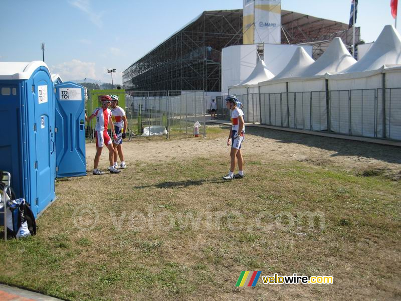 Just in time for a quick pee before the start of the race