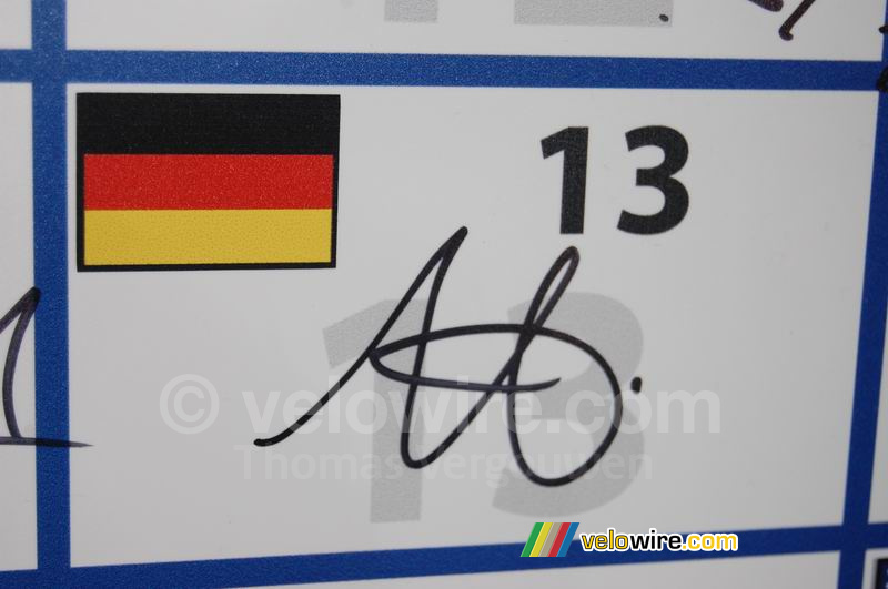 L'autographe de Judith Arndt (Allemagne)