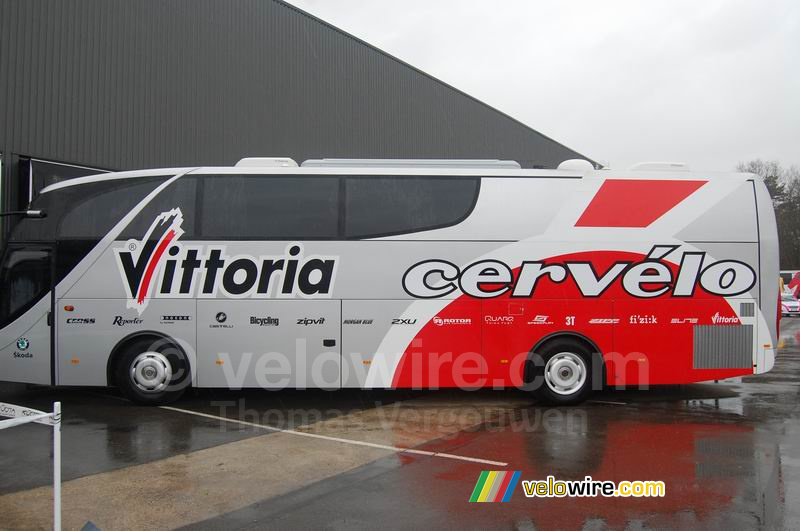 The bus of the Cervélo TestTeam