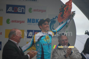 Alberto Contador (Astana) shows his happiness (709x)