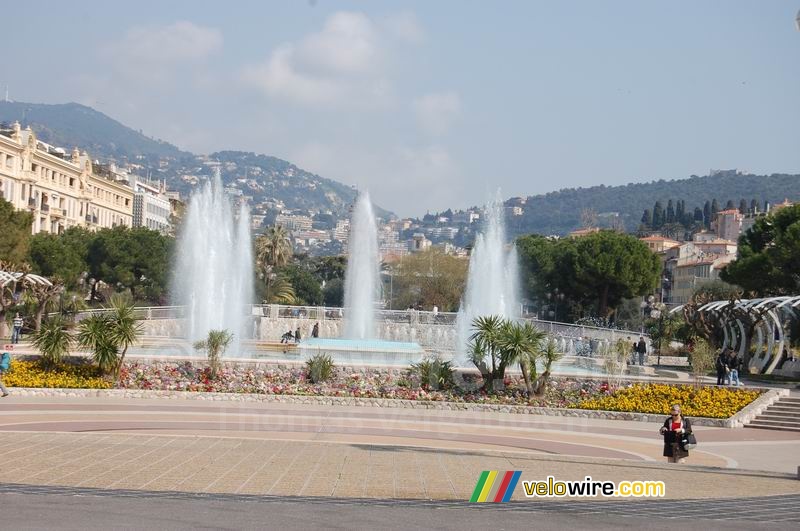 Een fontein op het Place Massna in Nice