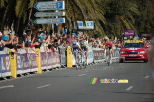 Le sprint : Antonio Colom, Alberto Contador & Frank Schleck (602x)