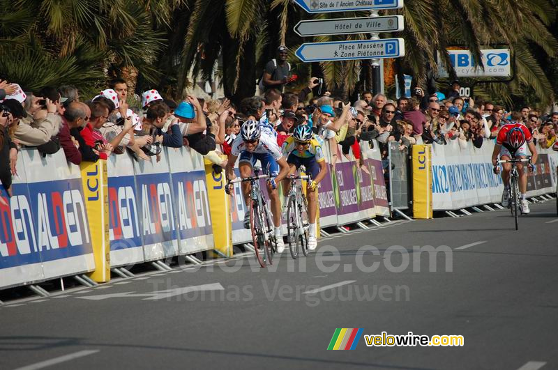 De sprint : Antonio Colom, Alberto Contador & Frank Schleck (2)