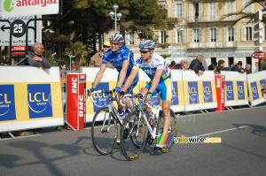 Geoffroy Lequatre (Agritubel) & Nicolas Roche (AG2R La Mondiale) (676x)
