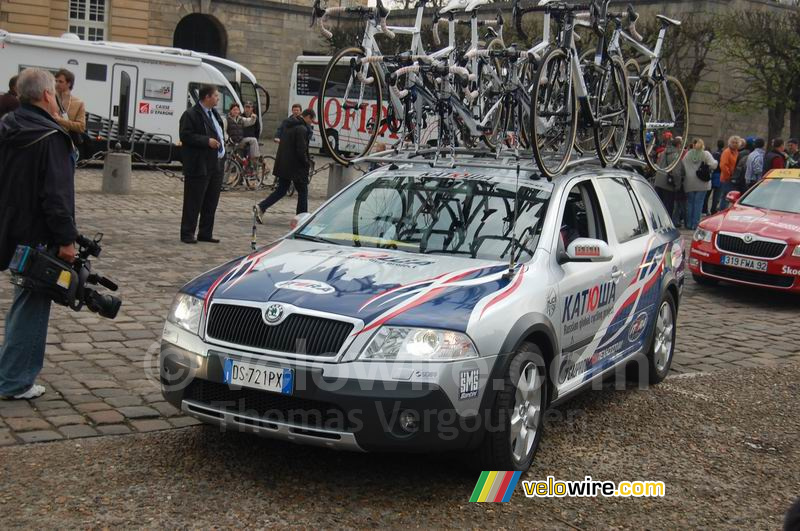 La voiture de l'équipe Katusha