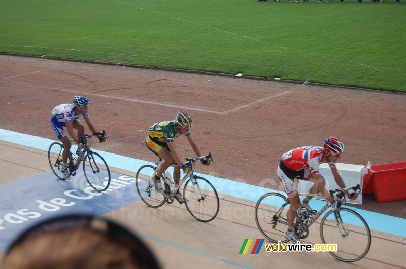 Kurt-Asle Arvesen (Saxo Bank), Bert Scheirlinckx (Landbouwkrediet) & Kvin van Impe (QuickStep)