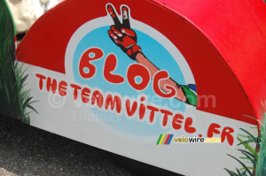 My work in the Tour de France 2009: the blog TheTeamVittel.fr (738x)