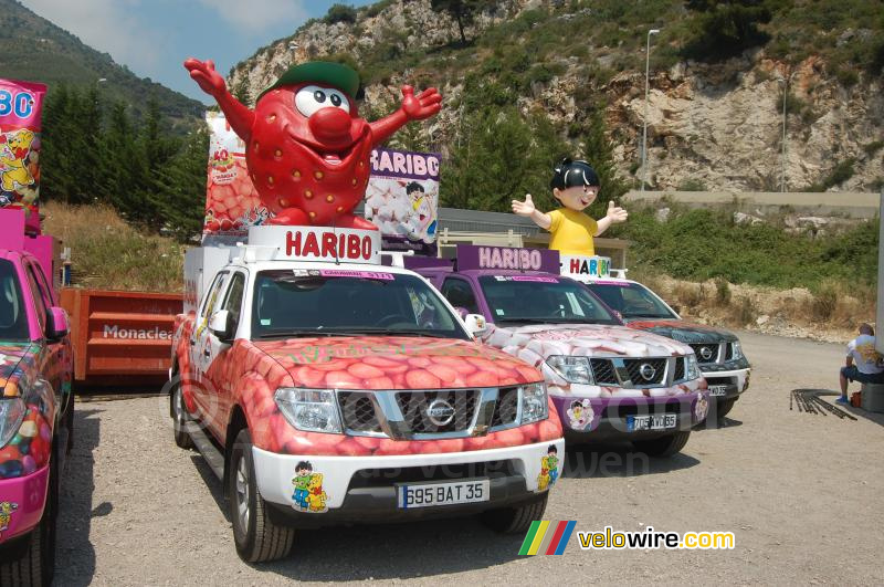 Advertising caravan: Haribo (Tagada strawberry)